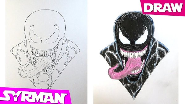 Рисунки Венома легкие