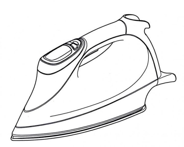 Утюг раскраска для детей