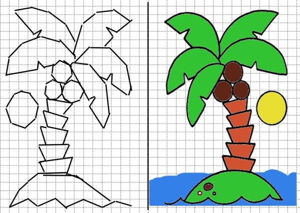 Рисунки на координатной плоскости легкие