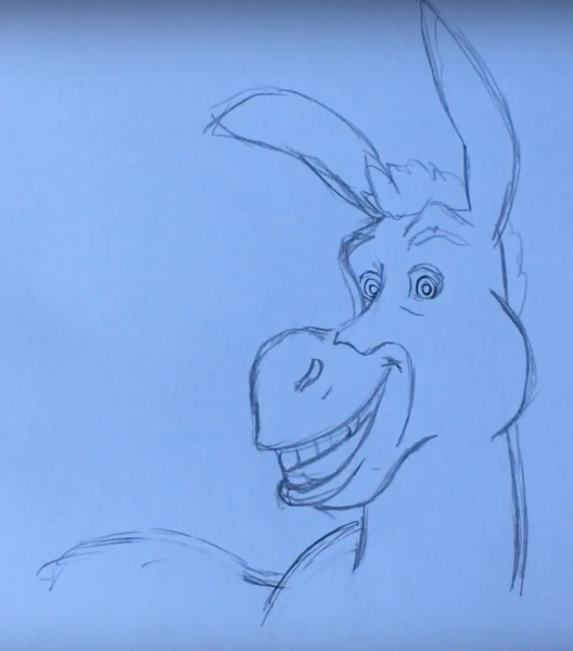 Осел карандашом