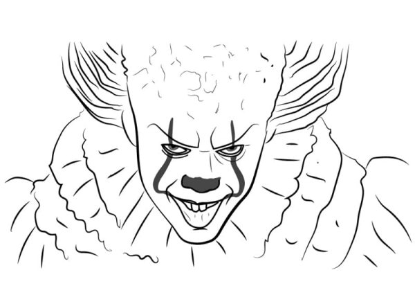 Раскраски оно клоун ПЕННИВАЙЗ