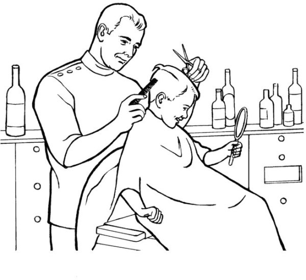 Раскраска парикмахер