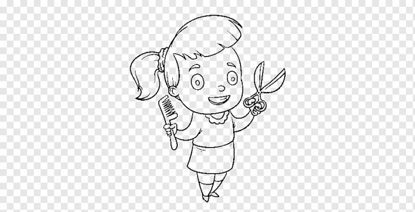 Раскраска парикмахер для детей