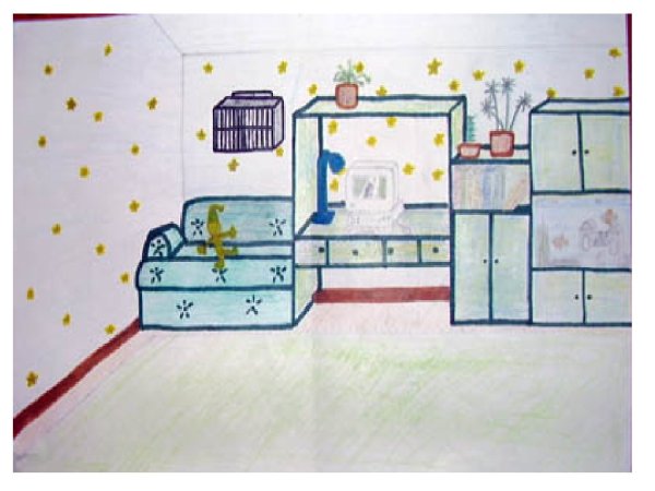 Планировка комнаты карандашом