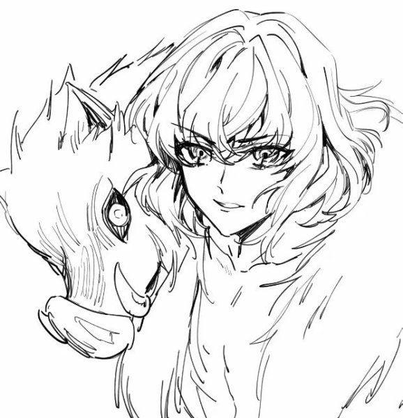 Иноске хашибара черно белый