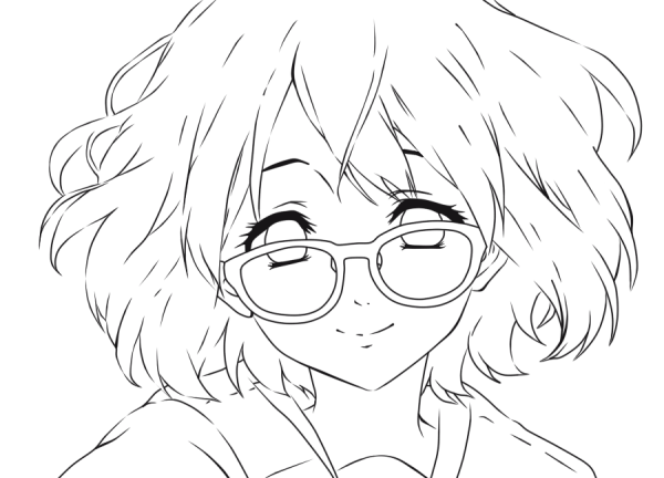 Курияма Мирай чёрно белое