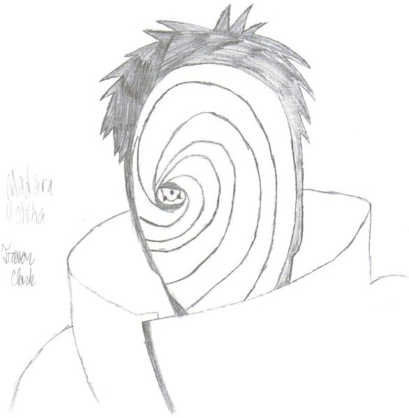 Раскраска Наруто Тоби