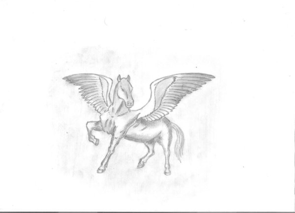 Рисунки пегасов карандашом