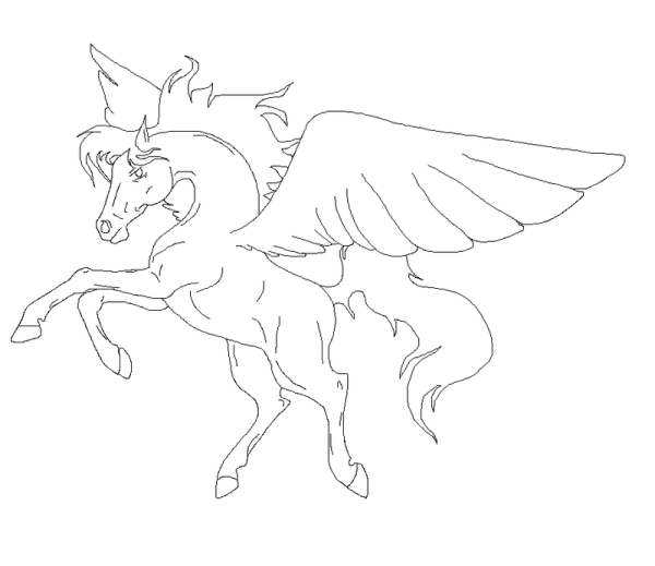 Рисунок Пегаса карандашом для срисовки
