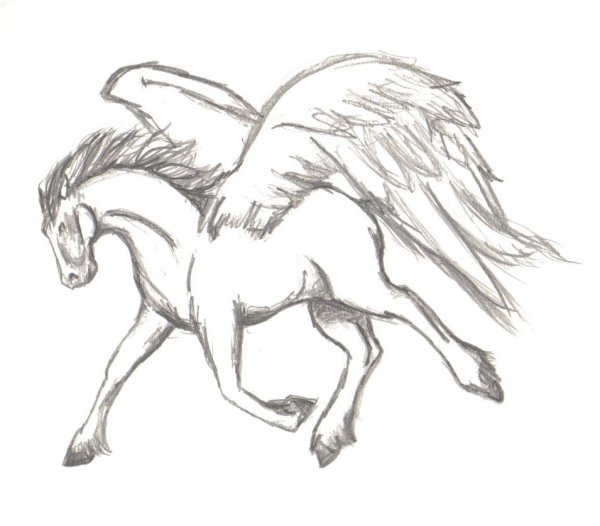 Пегас карандашом