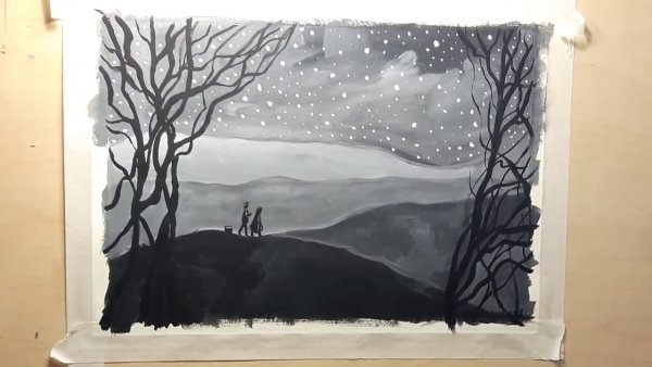 Пейзаж в ахроматических тонах