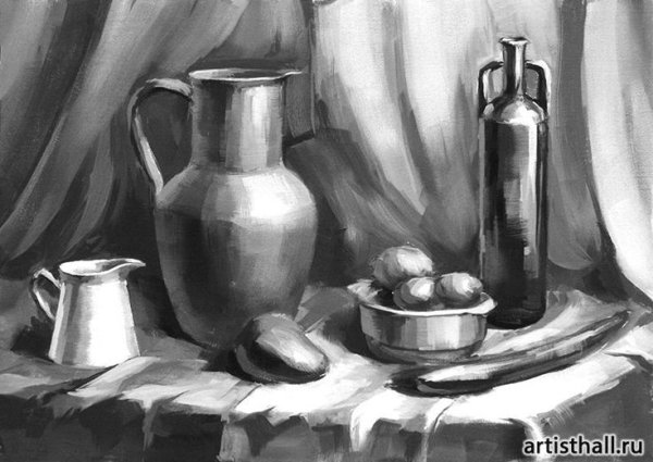 Гризайль техника рисования