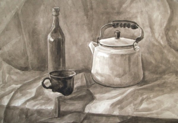 Академическая живопись акварель гризайль