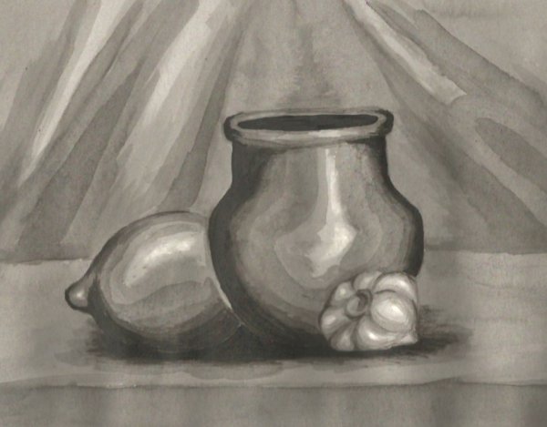 Академическая живопись гуашь гризайль