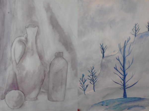 Гризайль натюрморт Академическая живопись