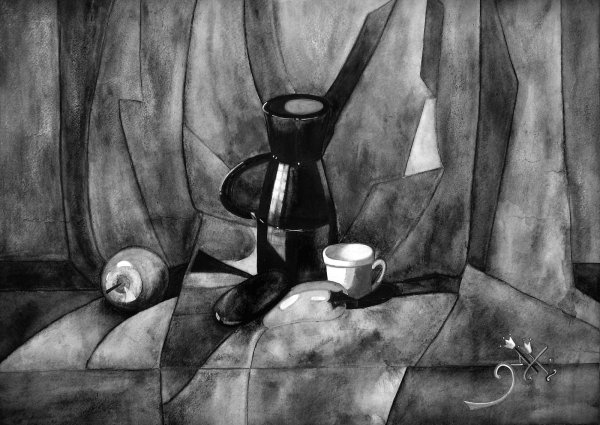 Акварель гризайль Андрияка