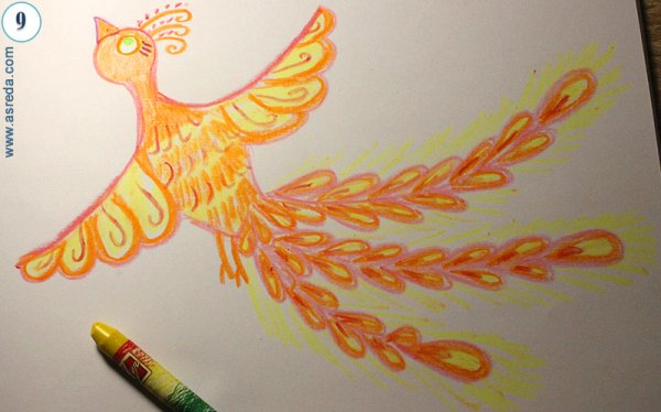 Птица Феникс рисунок