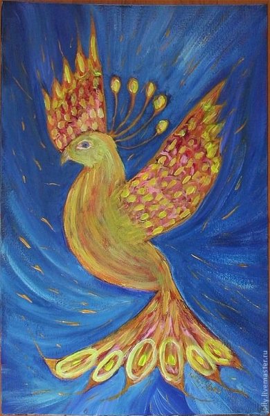 Поэтапность рисования Жар птицы
