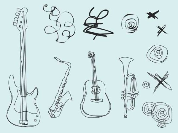 Рисунки карандашом для срисовки красивые музыкальные