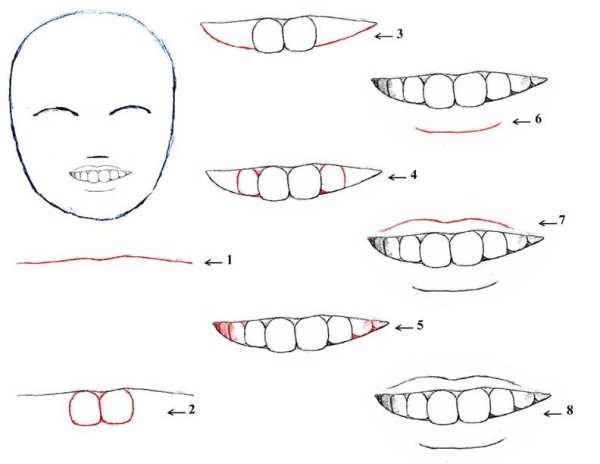 Улыбка эскиз