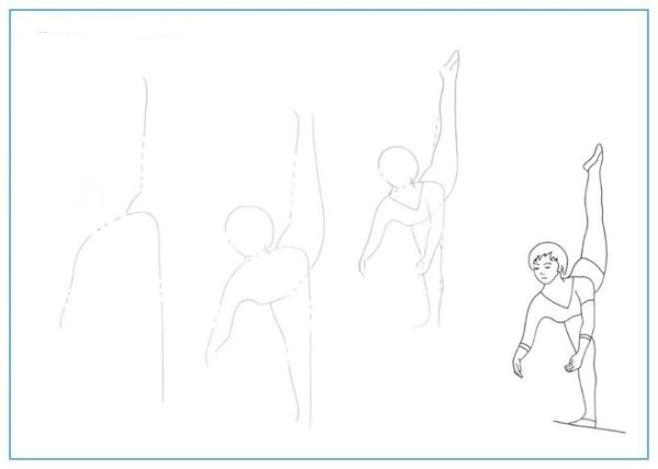 Рисовать гимнастку поэтапно