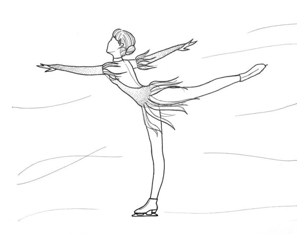 Фигуристка рисунок