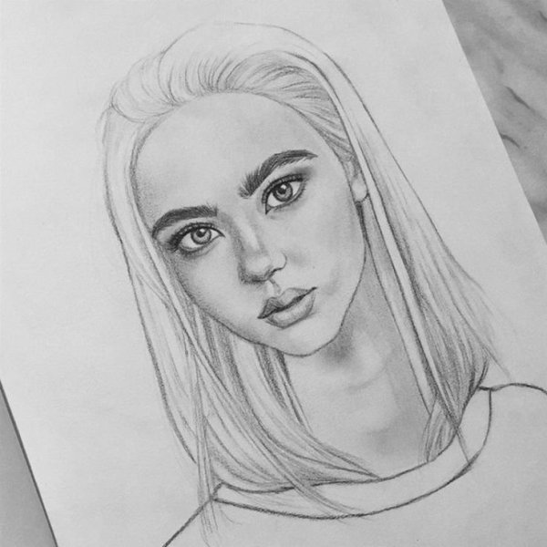 Рисунок ИНСТАСАМКИ карандашом
