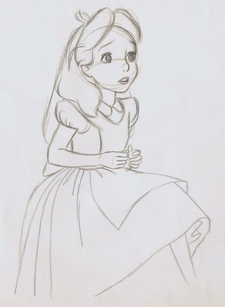 Дисней Наброски Алиса