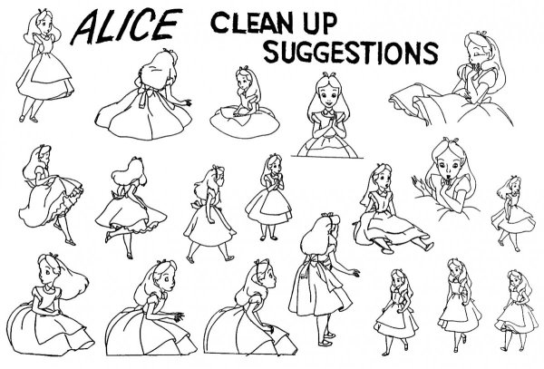 Нарисовать Алису в стране чудес поэтапно