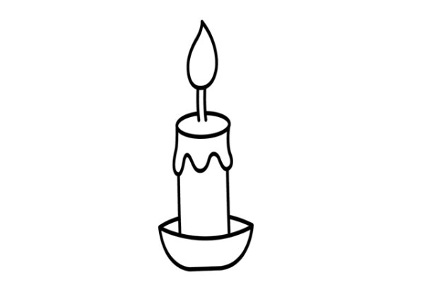 Раскраска свечка для детей