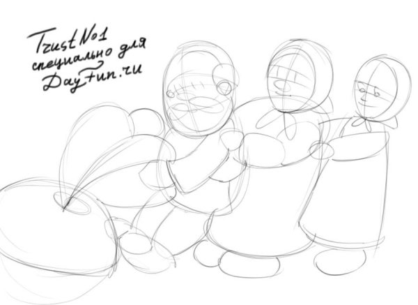 Поэтапное рисование Репка для детей