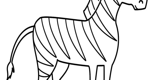 Зебра рисунок для детей карандашом