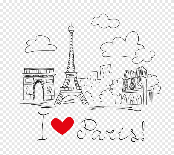 Лёгкие рисунки Париж