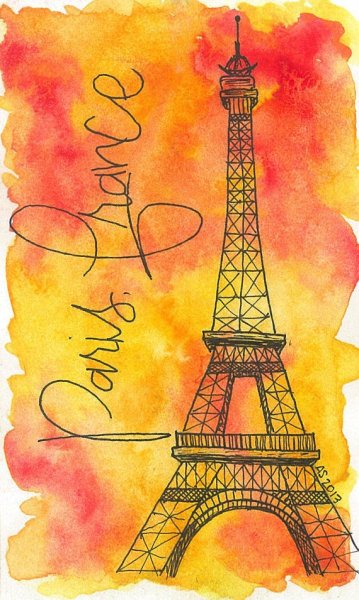 Эйфелева башня Париж для срисовки