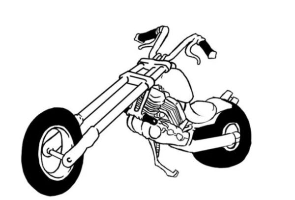 Байк рисунок легкий