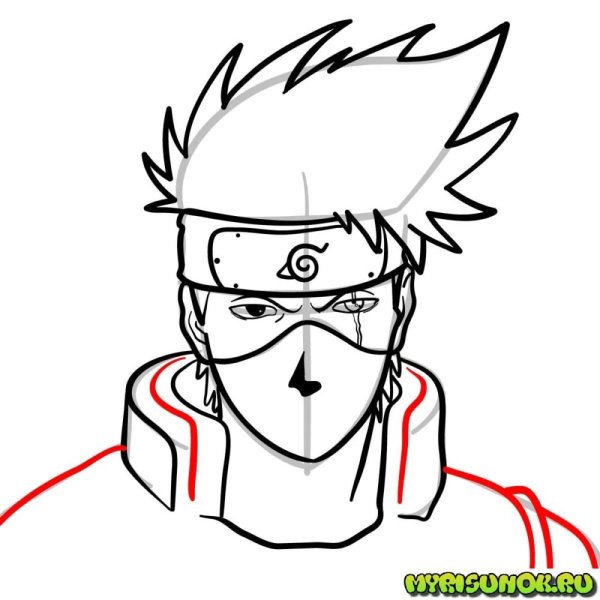 Рисунки аниме Наруто Какаси