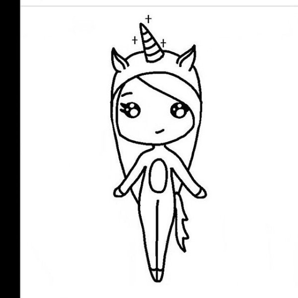 Раскраска для девочек Единорожка милые