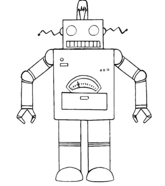 Робот рисунок легкий