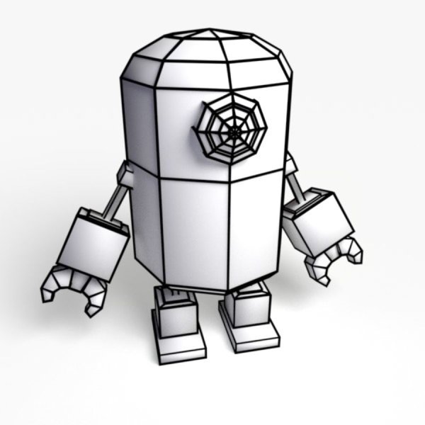 Квадратный робот рисунок