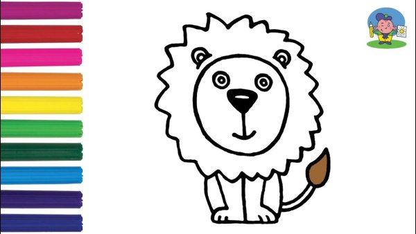 Как рисовать львенка для детей
