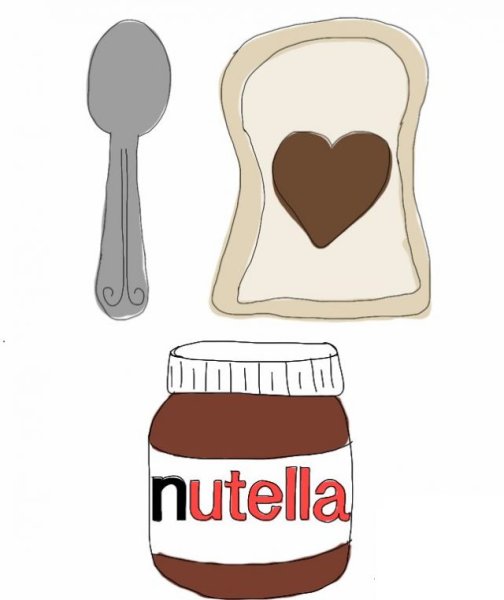 Рисунок НУТЕЛЛЫ для срисовки