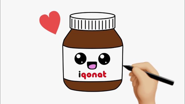 Нутелла рисунок карандашом