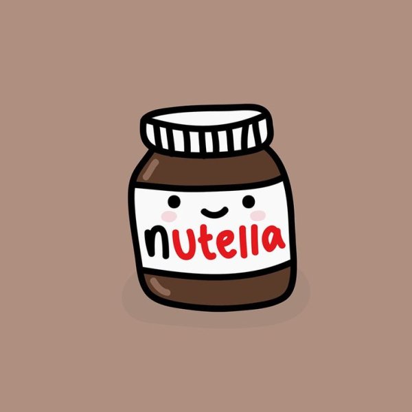 Нутелла рисунок розовая