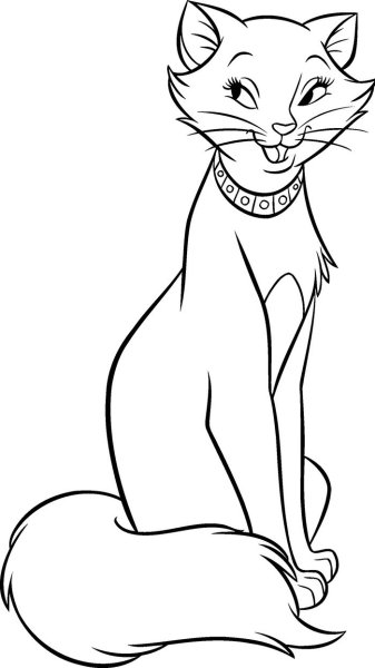 Кошки. Раскраска