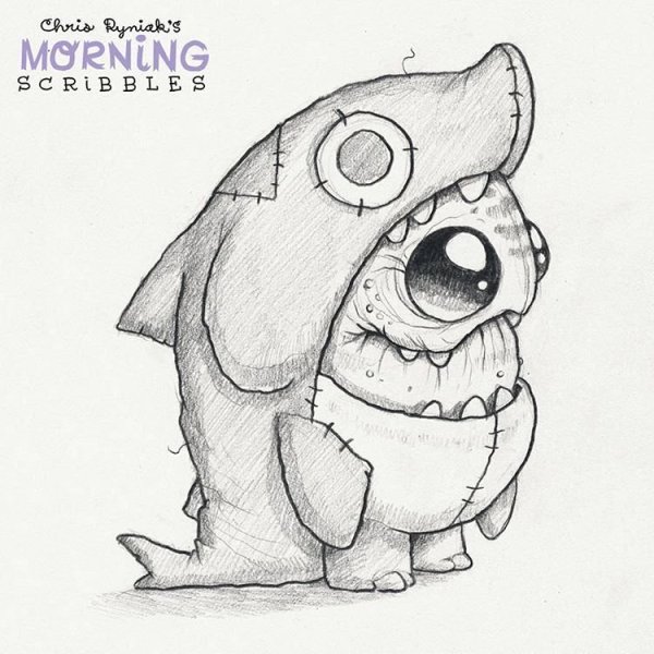 Чудища простым карандашом