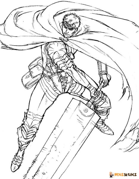 Гатс Берсерк скетч