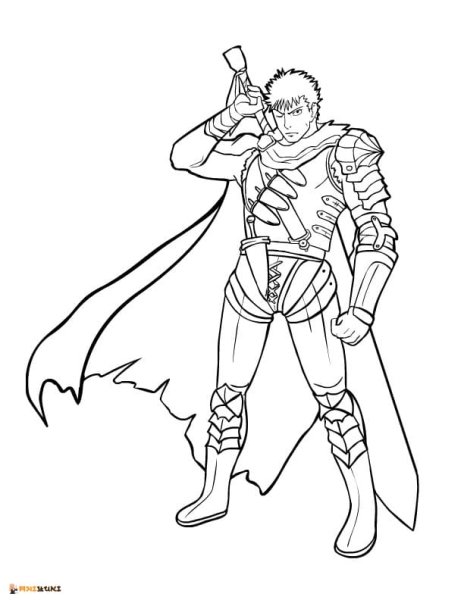 Берсерк раскраска