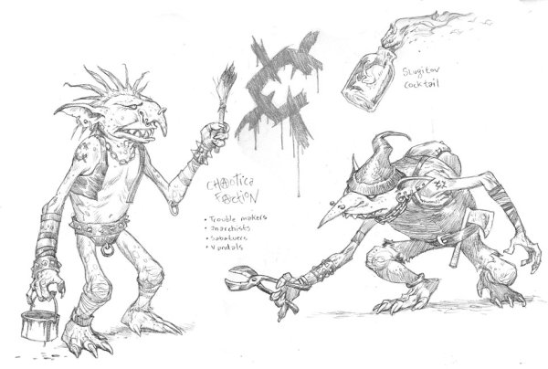 Скетчи в стиле Goblin Core