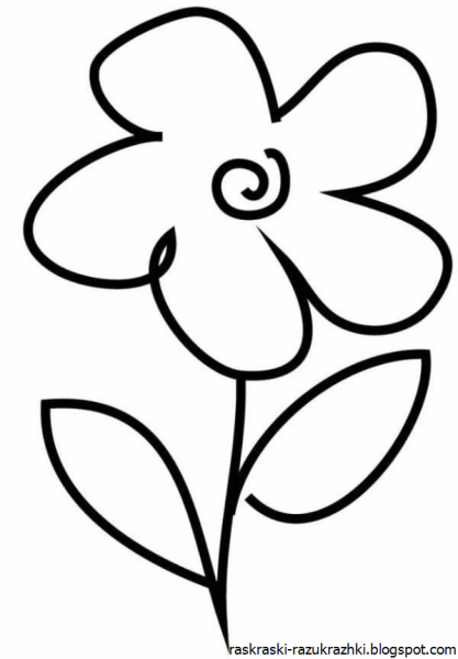 Цветок для раскрашивания детям
