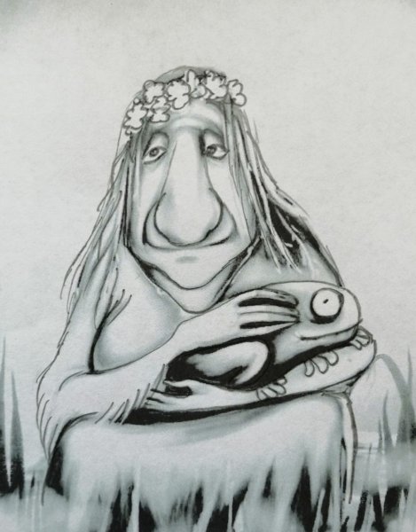 Кикимора рисунок легкий